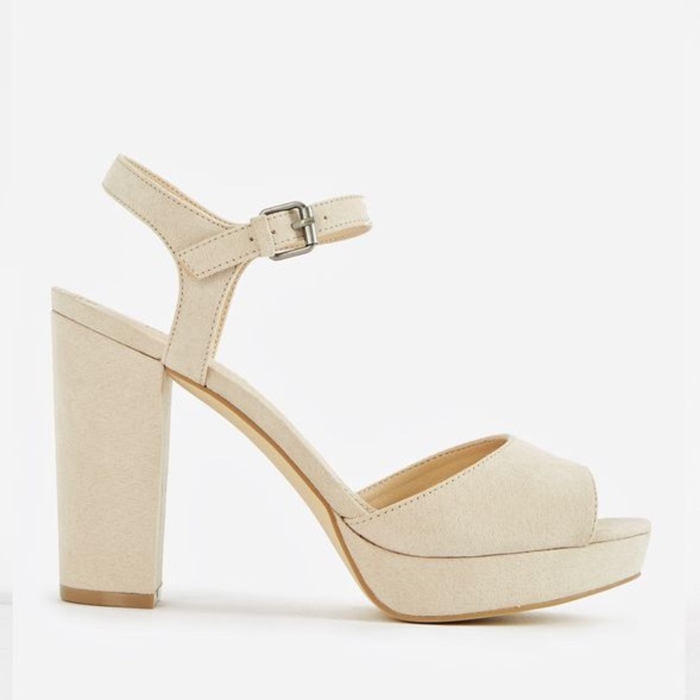 JustFab Noremi Faux Suede Platforms, Sz. 8